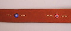 Henry Beguelin Buckle and Leather Belt with Millefiori Beads