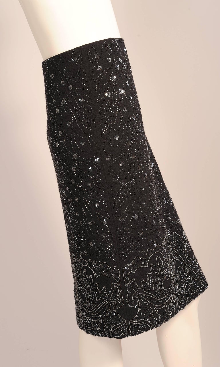 Dolce & Gabbana Dolce & Gabbana Dolce&Gabbana Black pencil skirt in wool crêpe