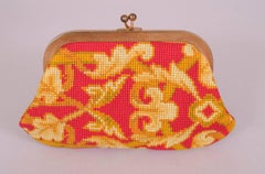 Tapisserie Anciennes Retailed by Koret Pristine Needlepoint Bag Made in France