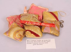 Group of Pin Cushions of Imperial Russian Gold Brocade A La Vieille Russie