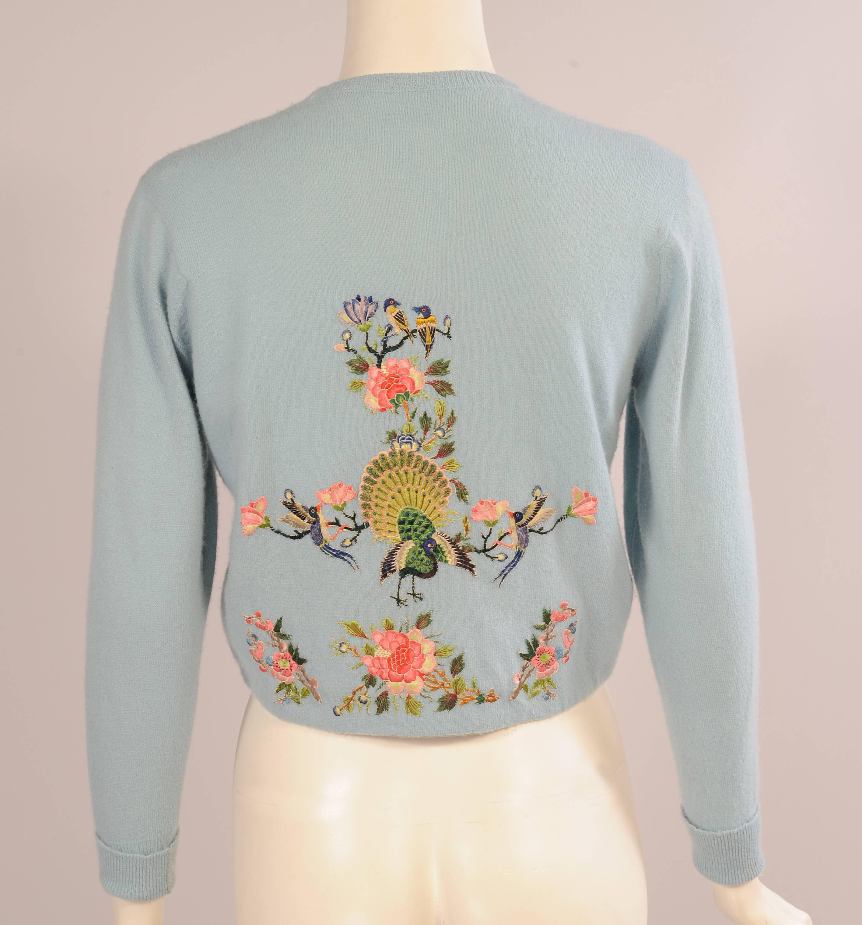 embroidery cashmere sweater
