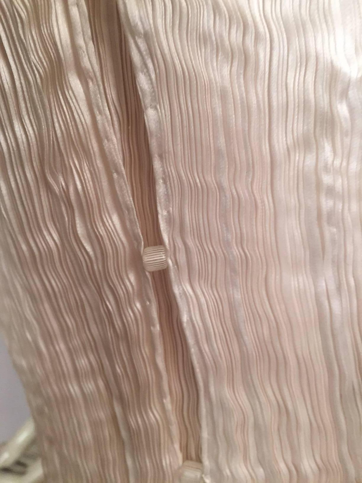 Fortuny Ivory Peplos Gown with Original Tag Never Worn, in Original Box In New Condition In New Hope, PA