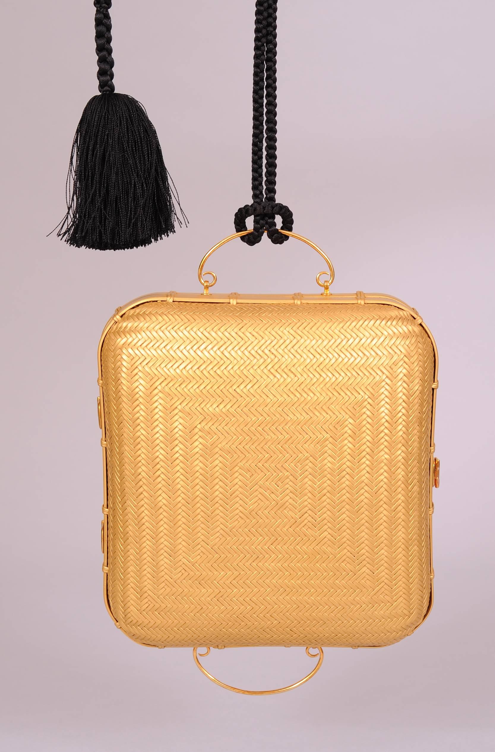 gold silk bag