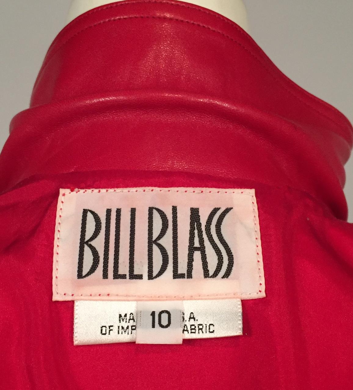 Bill Blass Red Lambskin Shirt or Jacket 1