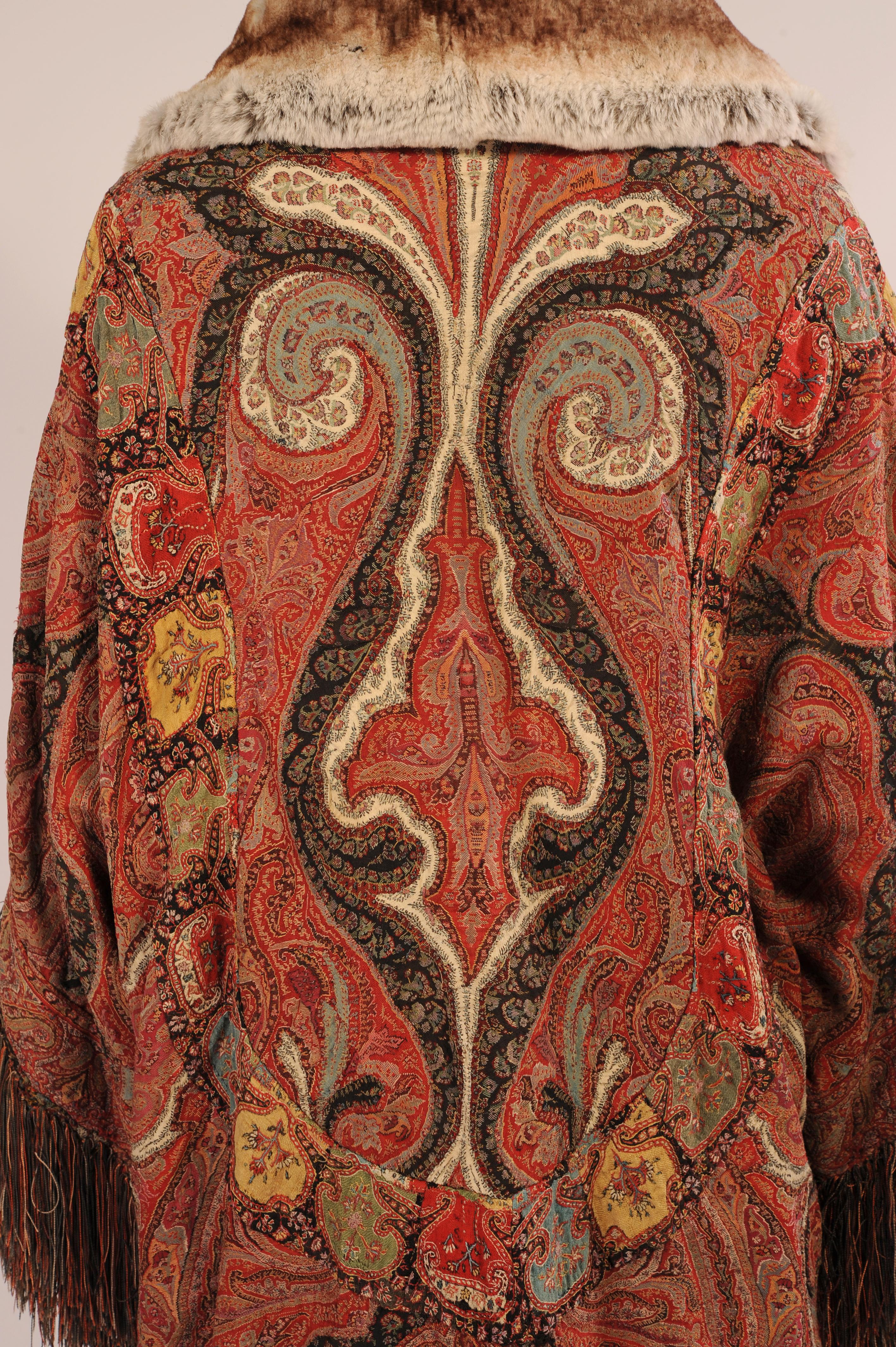 1920's Coat Made from a Handmade Antique Kashmiri Paisley Shawl 2