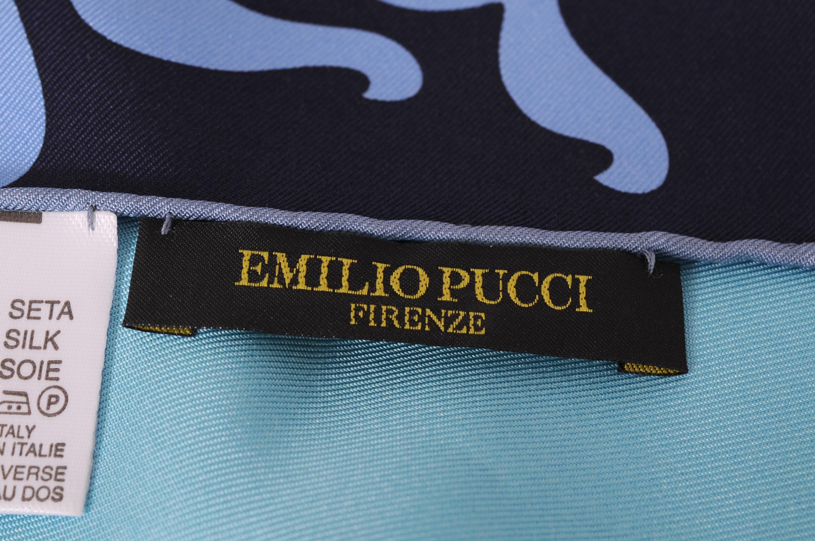 Emilio Pucci Silk Scarf Never Worn In New Condition In New Hope, PA