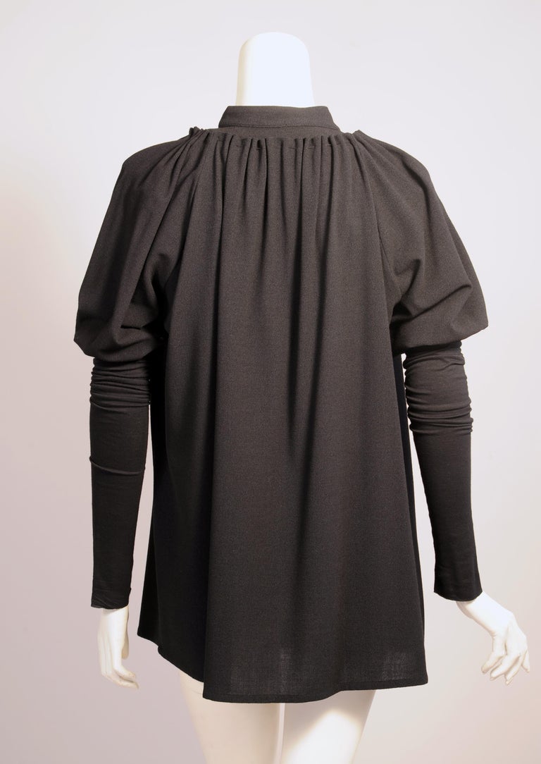 Givenchy LONG Sleeve Black Wool/Silk Blend Zip Front Tunic For Sale at ...