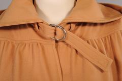 Courreges Camel Wool Coat with Hood
