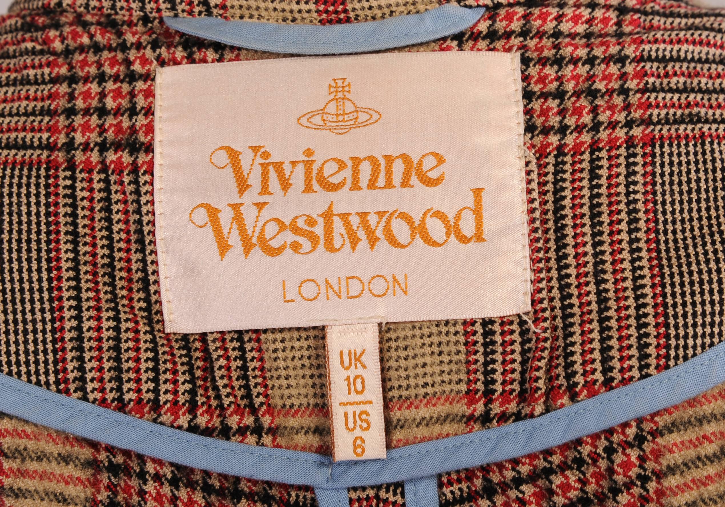 Vivienne Westwood Anglomania Plaid Jacket In Excellent Condition In New Hope, PA