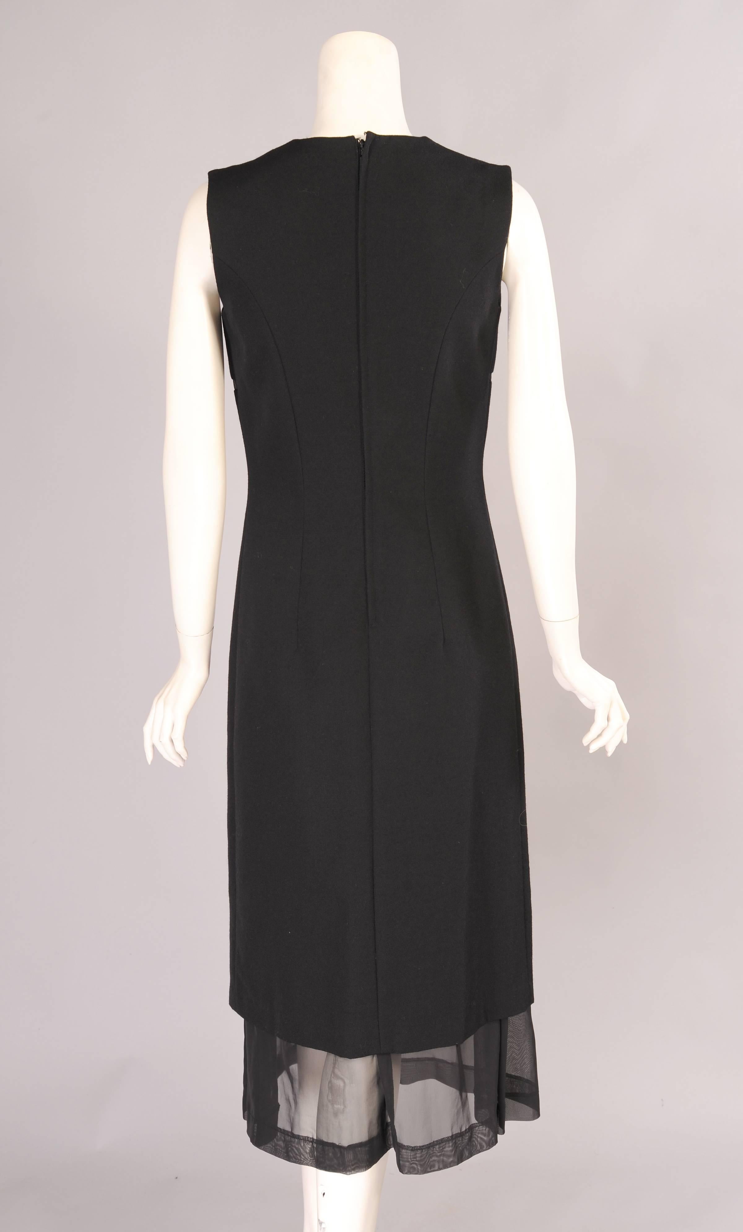 Comme des Garcons Schwarzes Kleid mit durchsichtiger Taille in der Mitte im Angebot 1