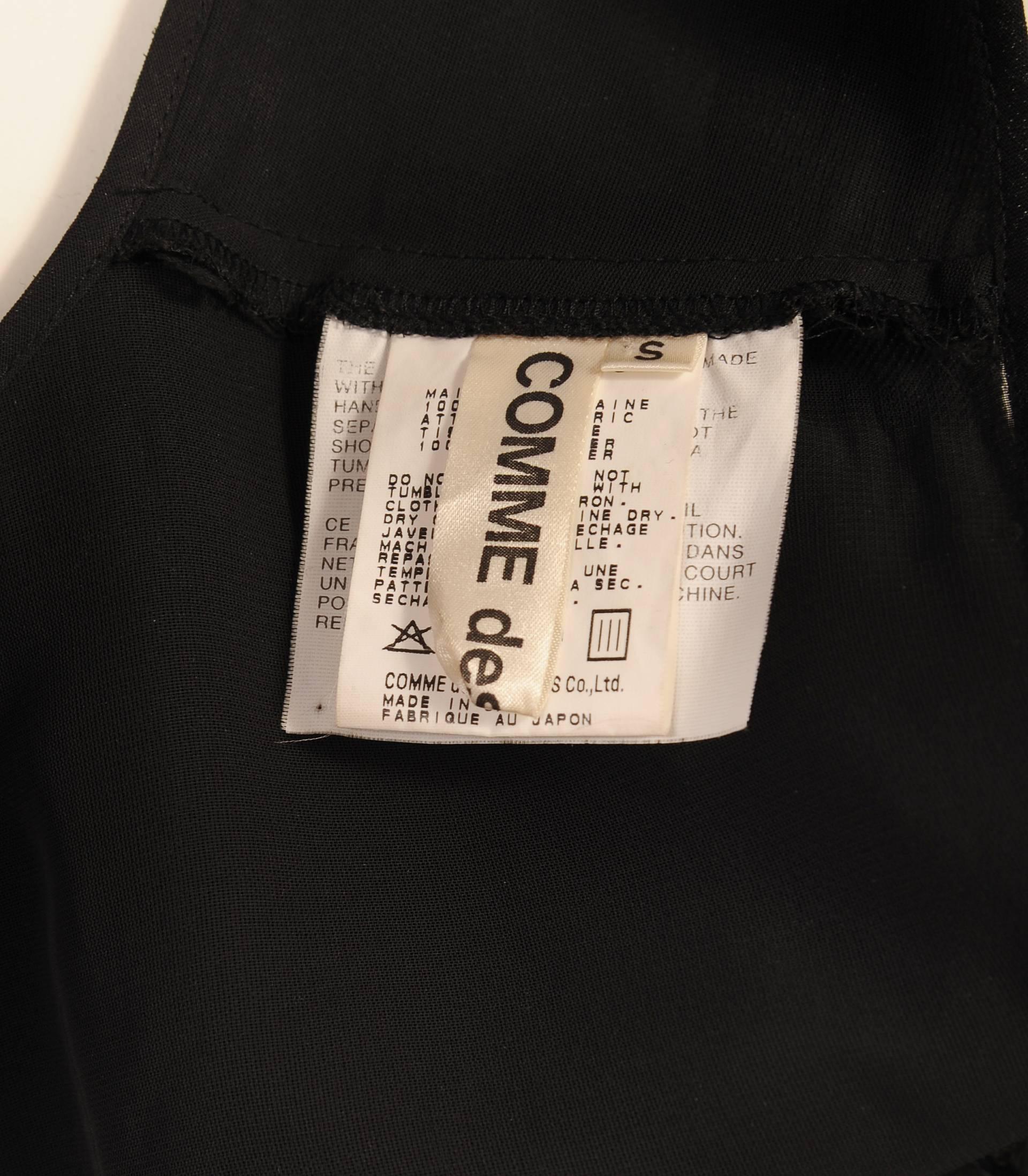 Comme des Garcons Schwarzes Kleid mit durchsichtiger Taille in der Mitte im Angebot 2