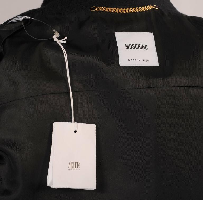 MOSCHINO woven fabric with plastic trim jacket