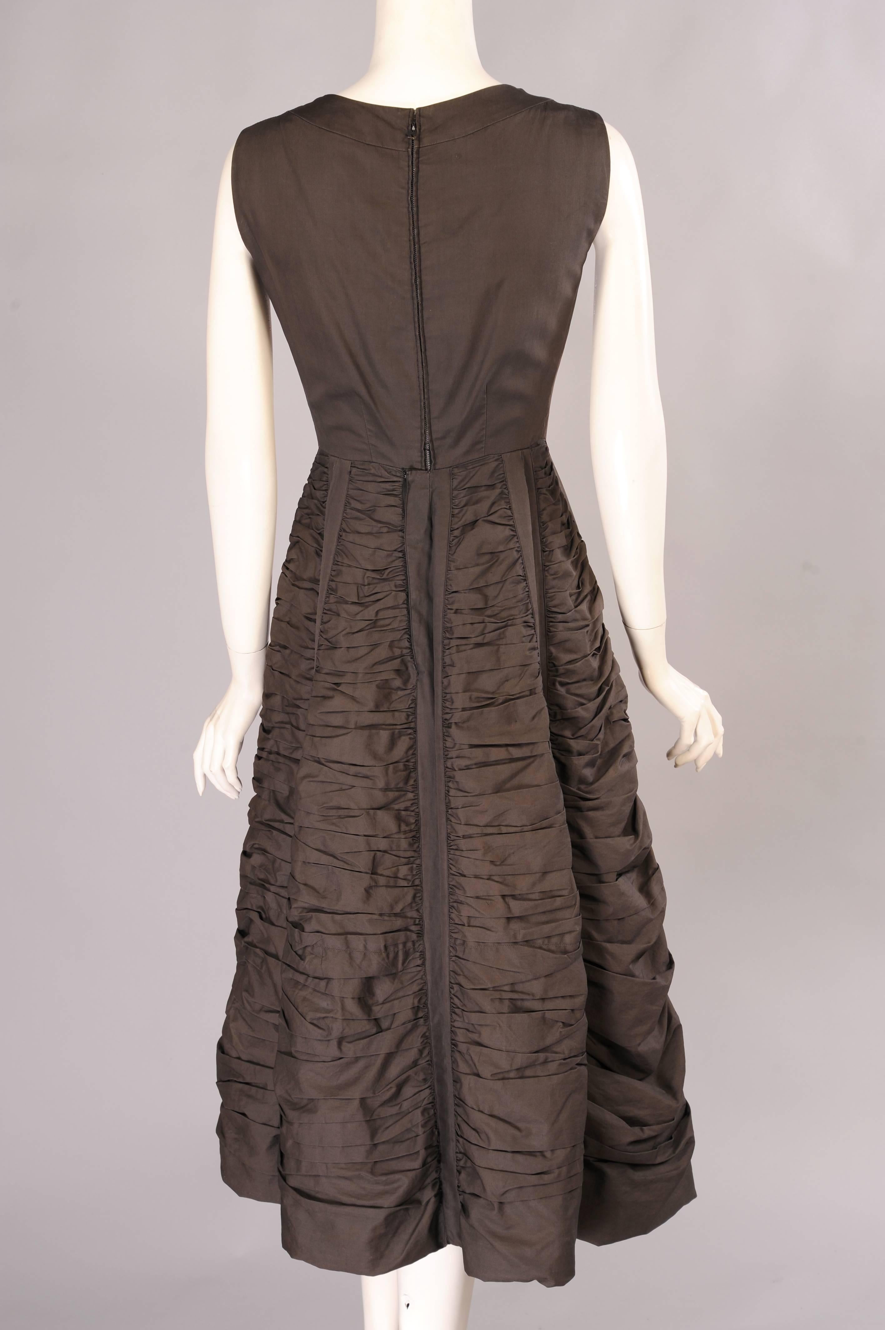 Black 1950's Jacques Heim Dress, Authorized Copy by Maria Carine