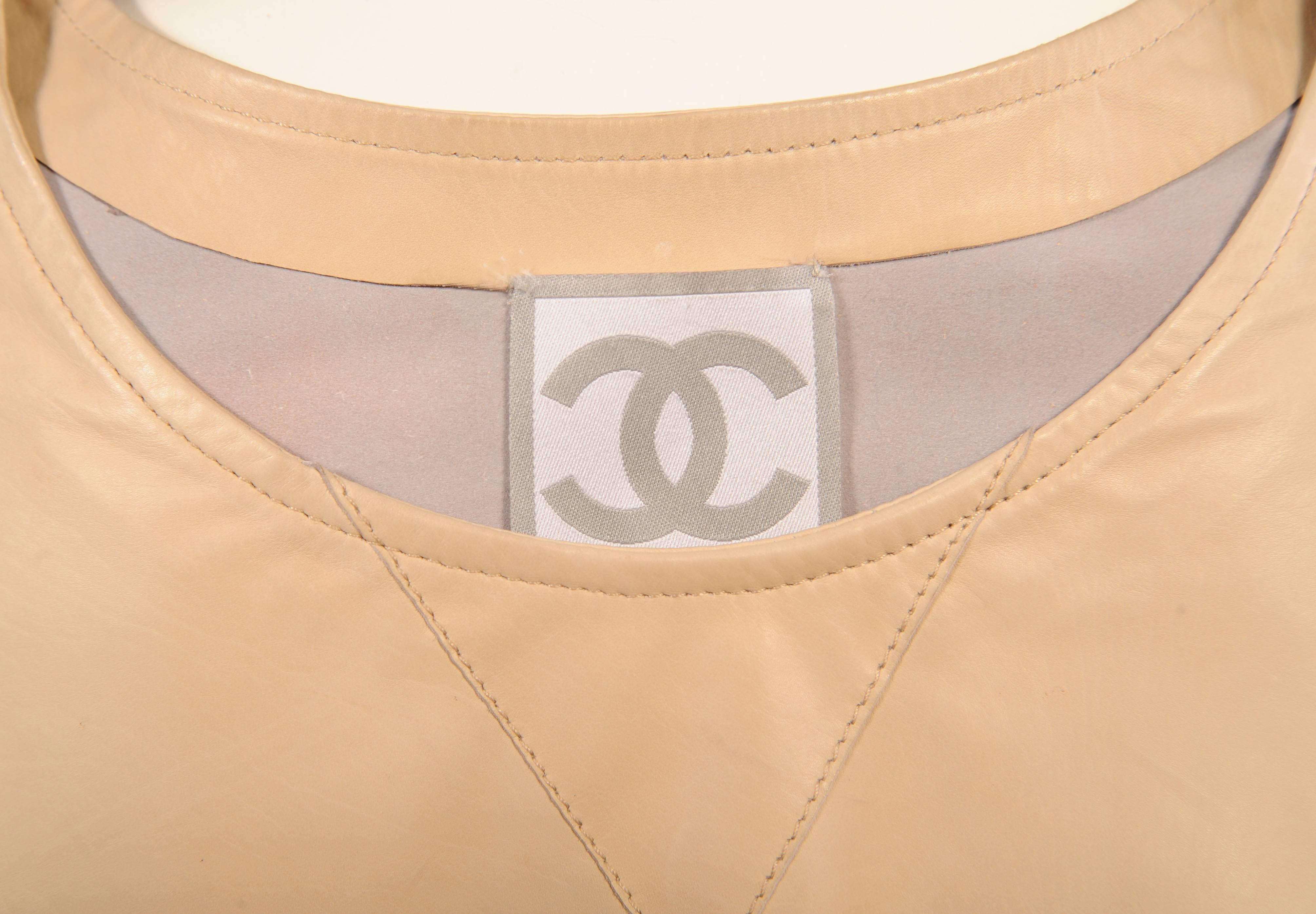 Women's Chanel Beige Leather Top 2006