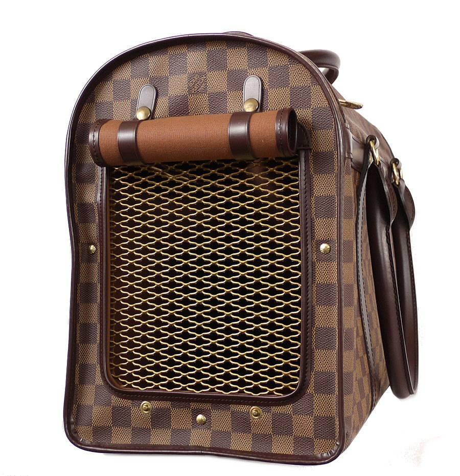 Louis Vuitton Damier Special Order Dog Carrier 50 Rare at 1stdibs