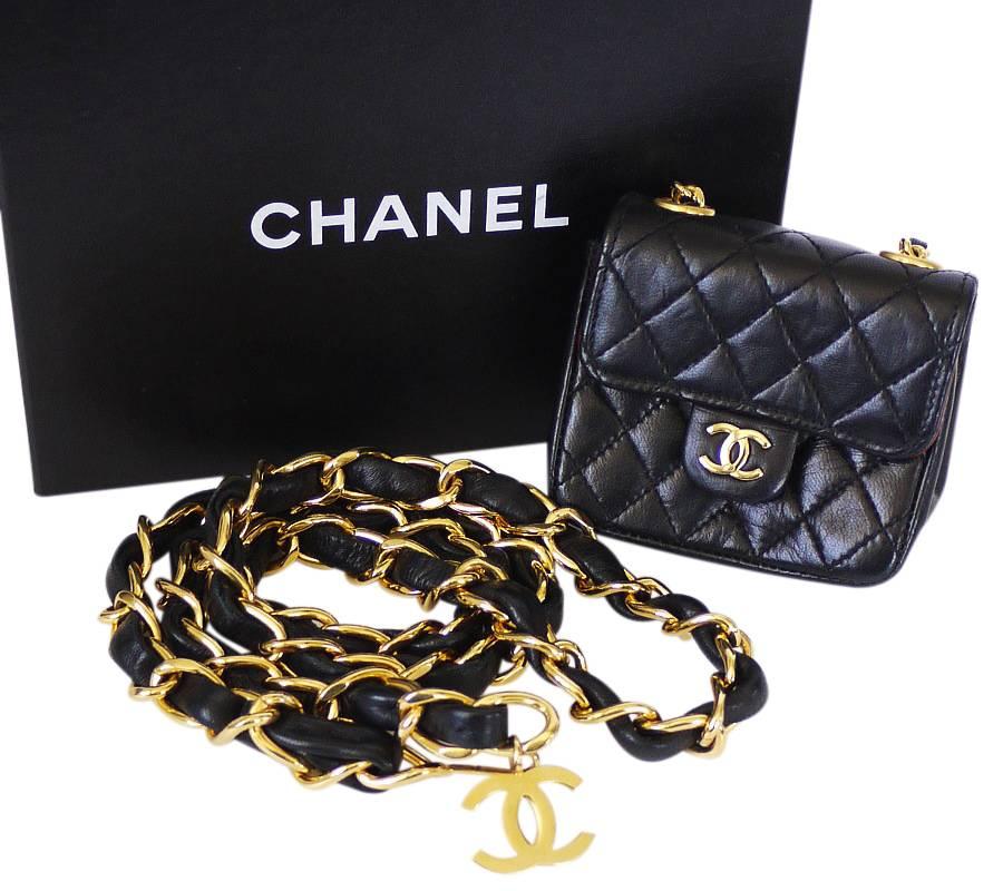 Chanel Chain Belt With Micro Mini Classic Bag Charm 1990s 1