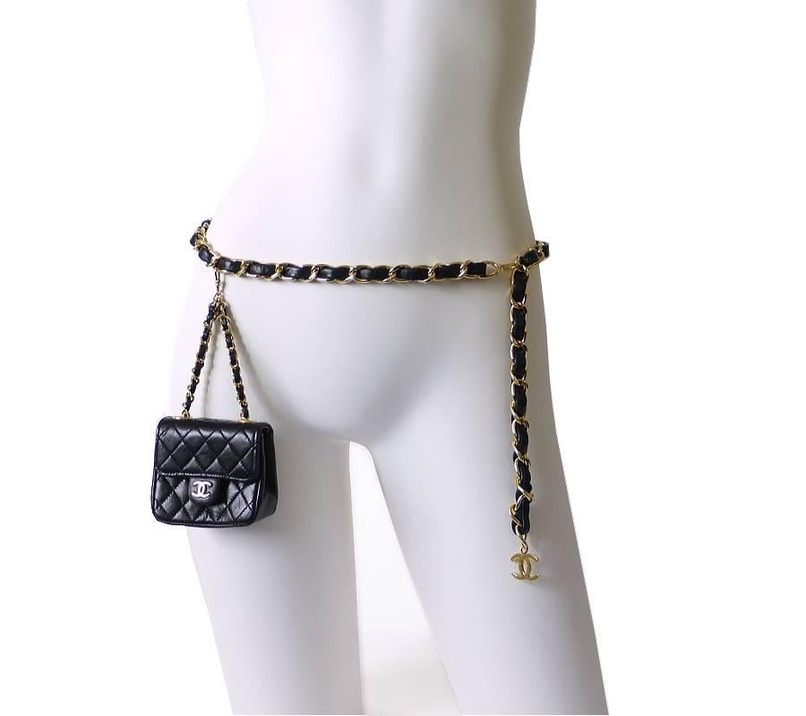 Chanel Chain Belt With Micro Mini Classic Bag Charm 1990s 2