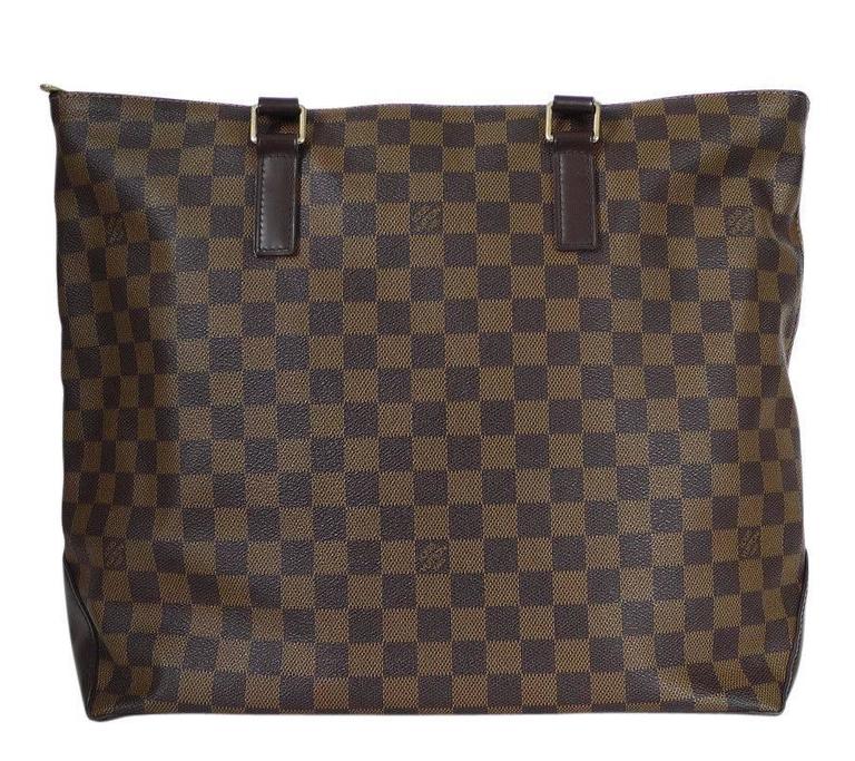 Louis Vuitton Cabas Mezzo Damier Ebene Brown Tote Bag