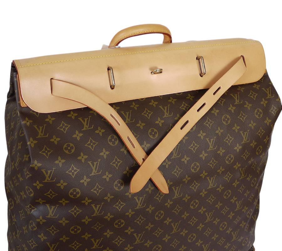 Black Louis Vuitton Monogram Steamer Bag 55 Travel Bag Rare