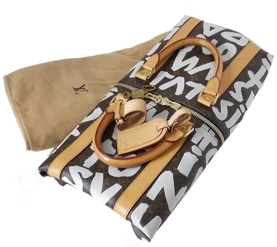 Louis Vuitton Monogram Graffiti Keepall 50 Travel Bag Rare 3