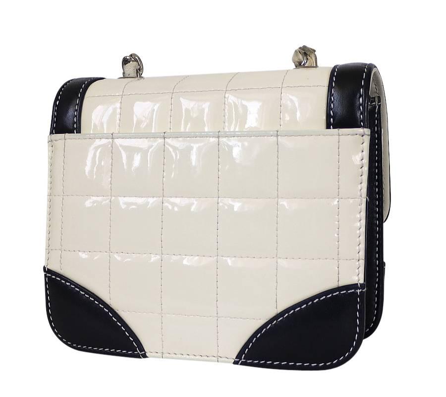 Beige Vintage Chanel Bicolor Mini Classic Crossbody Flap Bag