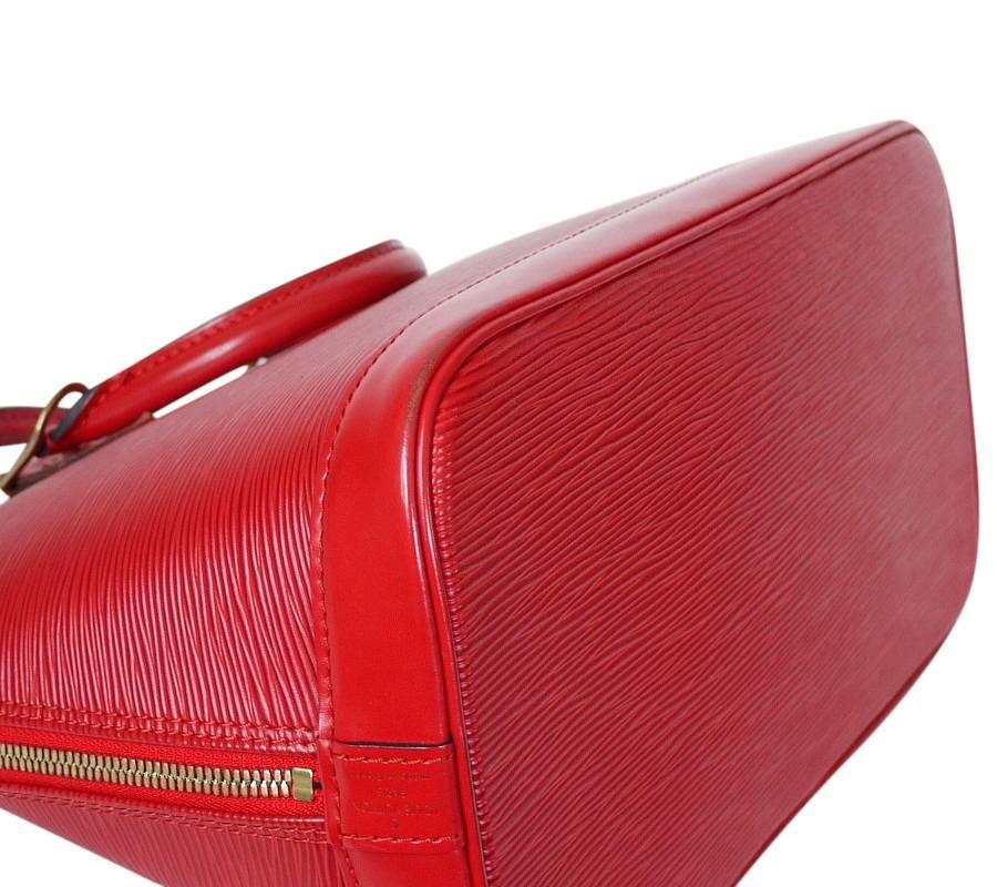 Women's Louis Vuitton Epi Alma Handbag, Tote Red 