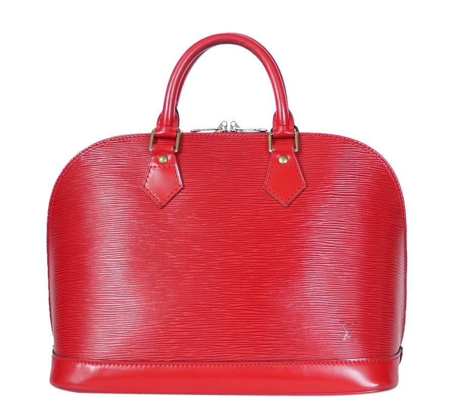 Louis Vuitton Epi Alma handbag in Red. Vintage LV alma handbag with brass hardware. Never out of style, Classic LV handbag.

    Color : Red
    Material : Epi leather
    Date Code: MI0976
    Lining : Micro fiber
    Pocket : inside x 1
   