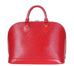 Louis Vuitton Epi Alma Handbag, Tote Red
