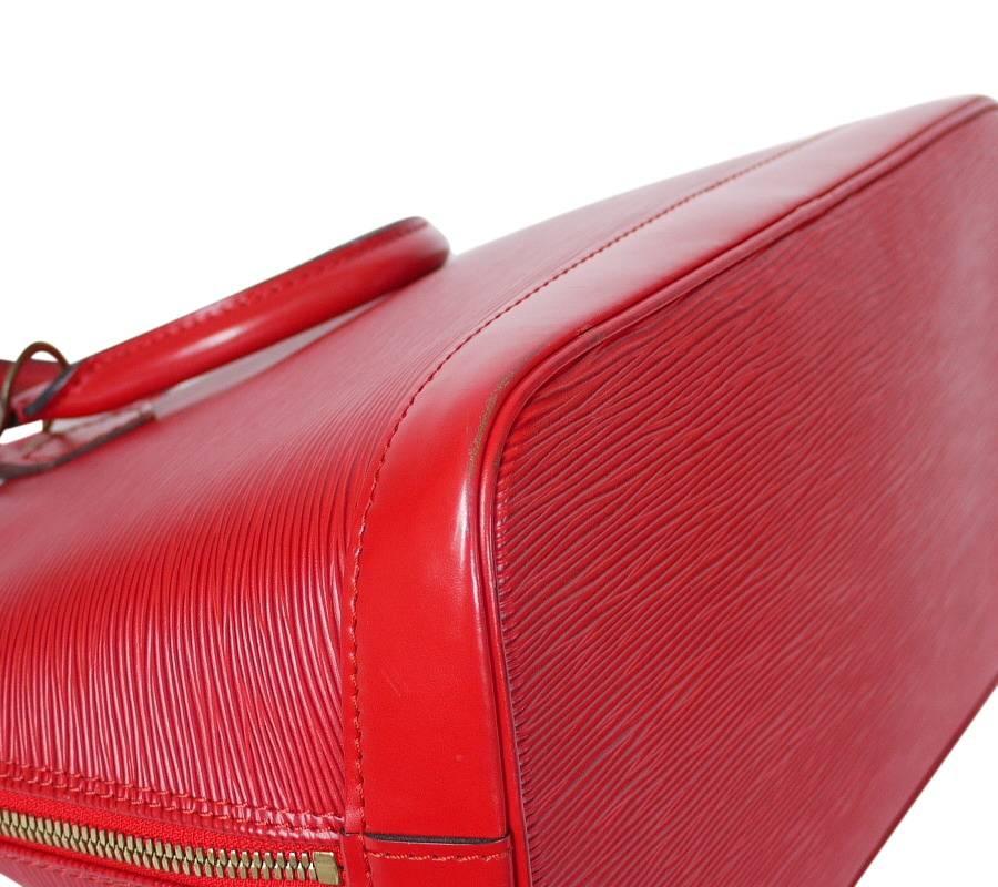 Louis Vuitton Epi Alma Handbag, Tote Red  3