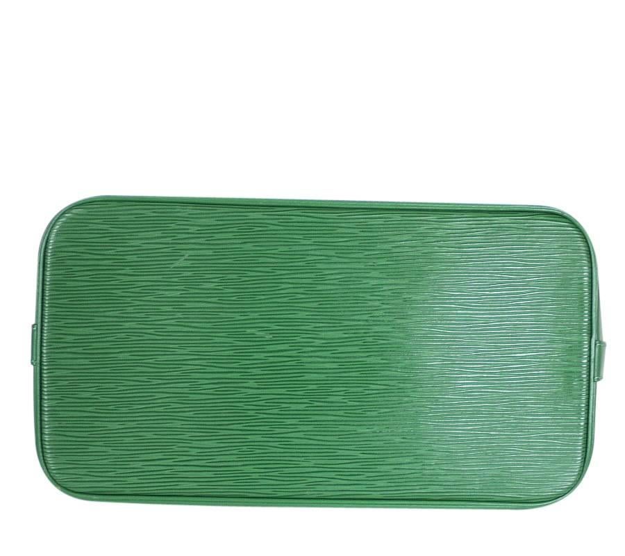 Louis Vuitton Green Epi Alma Handbag With Cross Body Strap  1