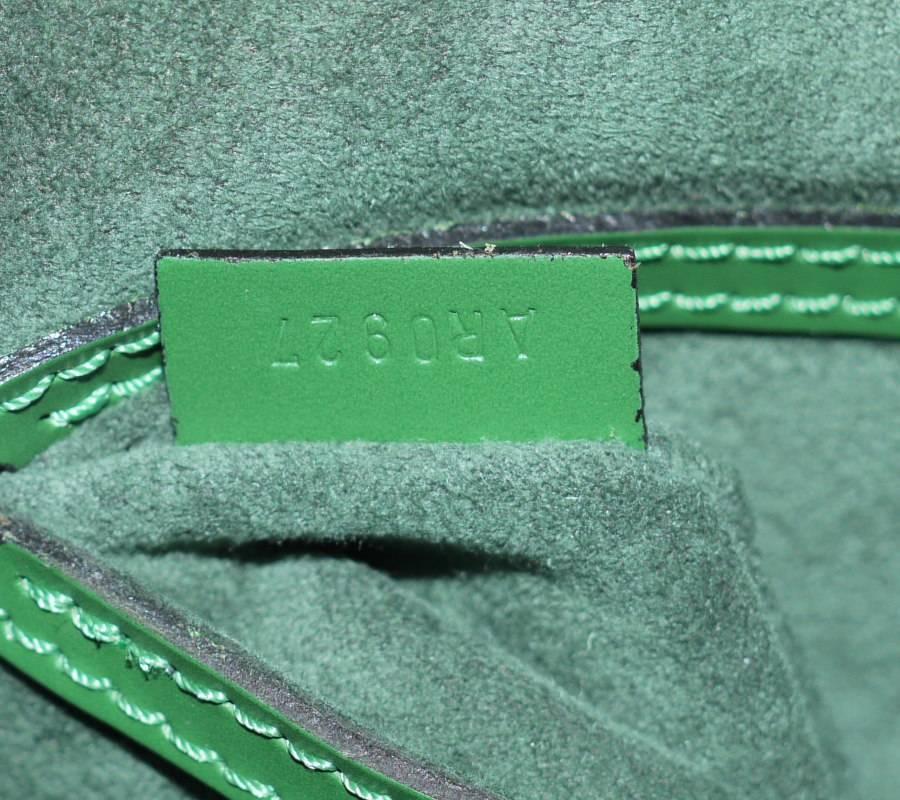 Louis Vuitton Green Epi Alma Handbag With Cross Body Strap  5