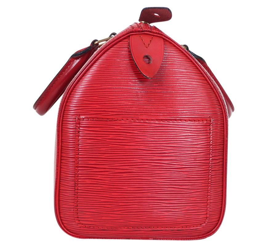 Vintage Louis Vuitton Red Epi Speedy 25 City Tote Bag 1