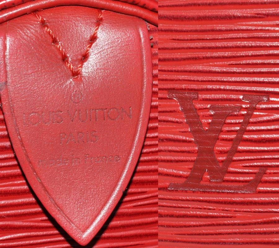 Vintage Louis Vuitton Red Epi Speedy 25 City Tote Bag 3
