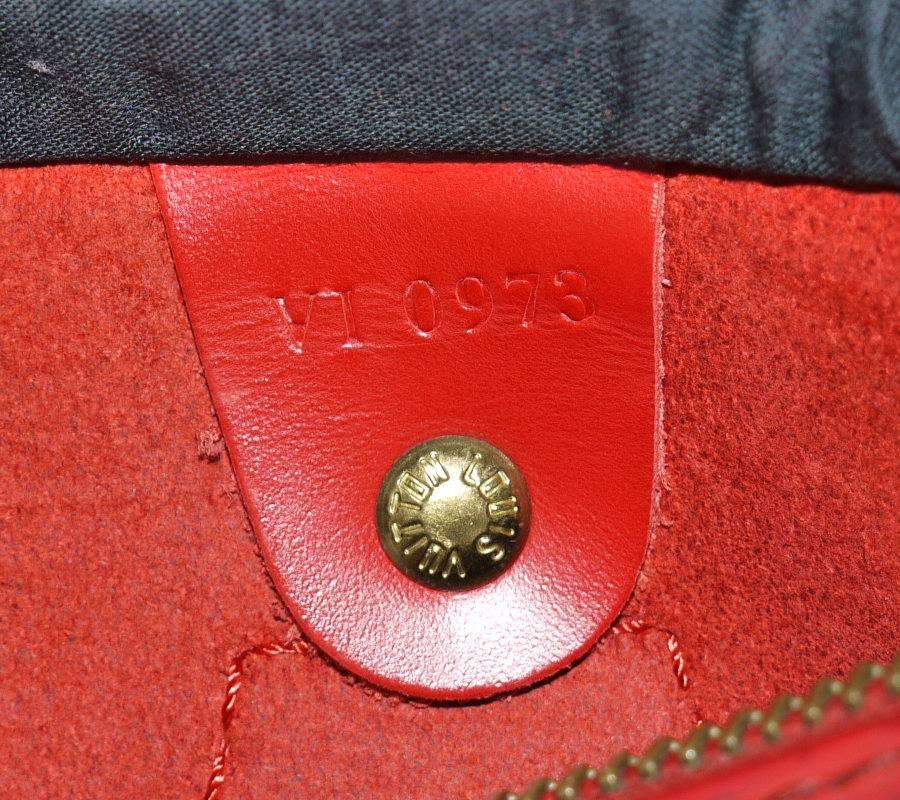 Vintage Louis Vuitton Red Epi Speedy 25 City Tote Bag 6