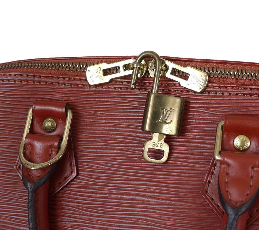 Louis Vuitton Epi Alma Handbag, Tote Brown 1