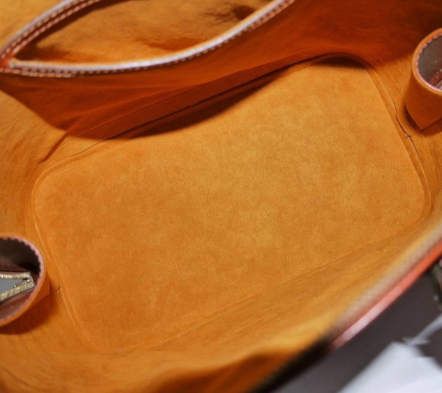 Louis Vuitton Epi Alma Handbag, Tote Brown 4