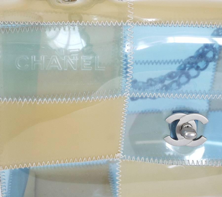 Chanel Patchwork Quilt 2.55 Naked Classic Flap Bag Blue 5
