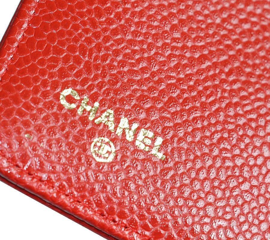 Women's Chanel Red Caviar Organizer, Agenda Never Worn Rare