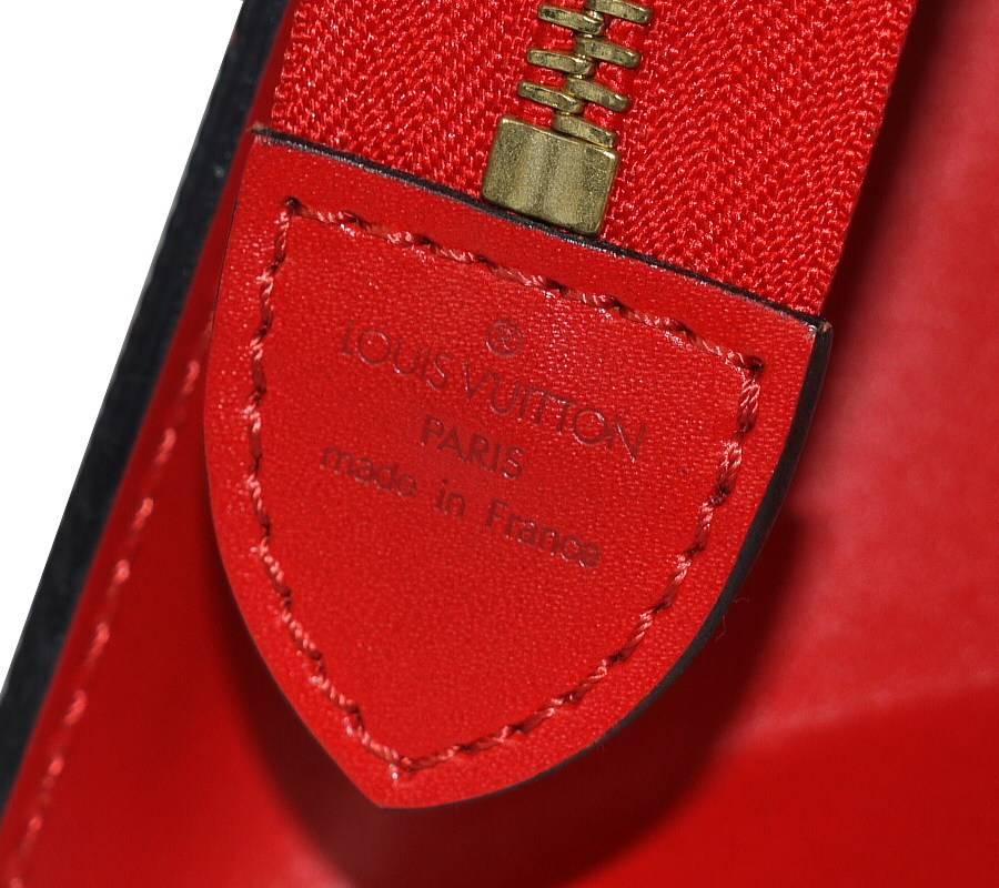 Louis Vuitton Red Epi Sac Triangle Wide Handbag 4