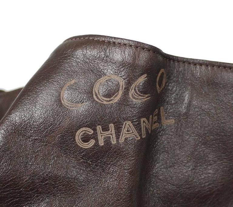Rare Chanel Brown Leather Graffiti Hobo, Large Shoulder Bag at 1stDibs
