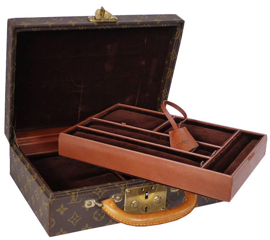 Louis Vuitton Monogram Jewellery Case M47140 is not only rate item, but also the ideal refined travel accessory. It features 7 different-sized compartments and closes securely with an S-lock. Original Retail price is about $9850 plus Tax in US LV