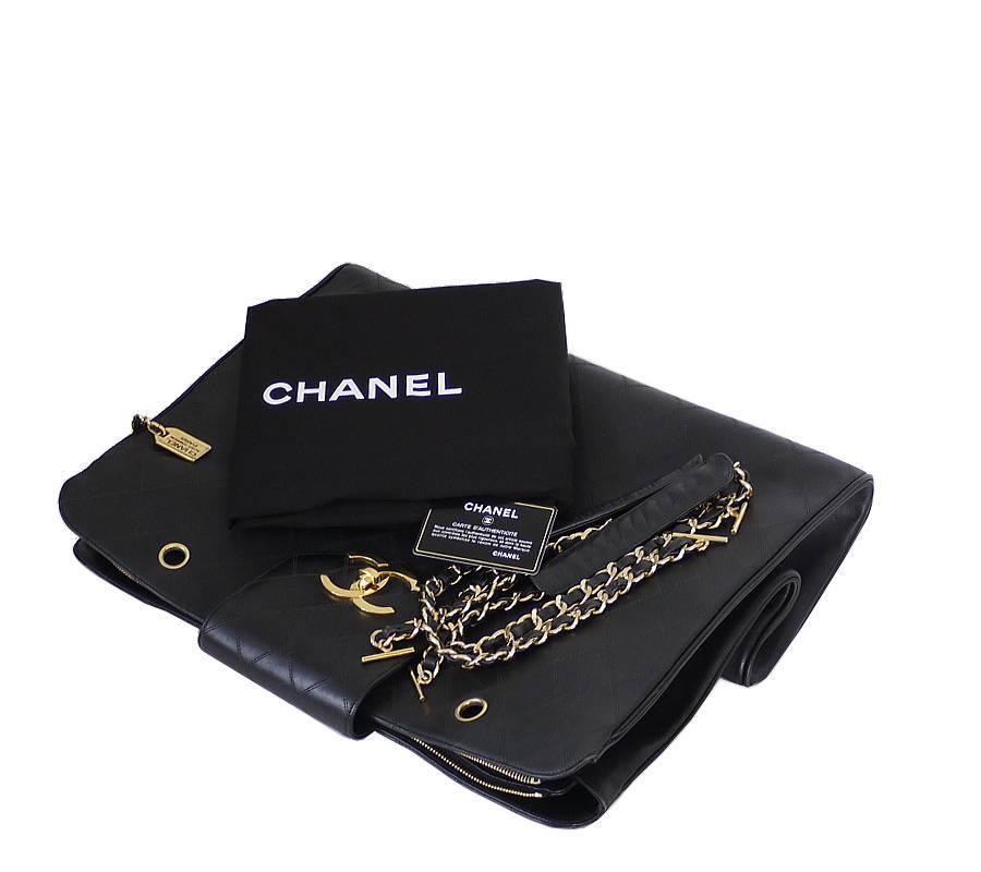 Chanel Overnighter Weekender Shoulder Bag Vintage XL 5