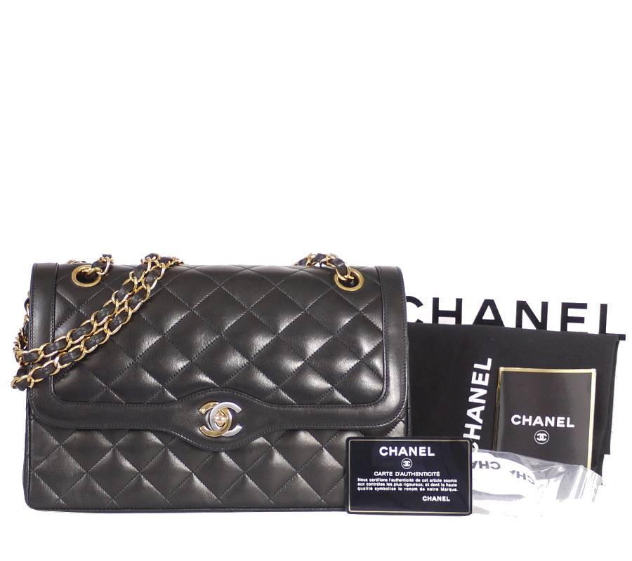 Vintage Chanel Paris Limited Edition 2.55 Double Flap Classic For Sale