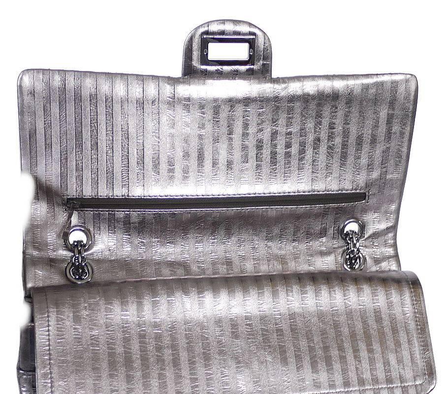 Chanel Metallic 2.55 Double Flap Jumbo Classic Shoulder Bag XL 1
