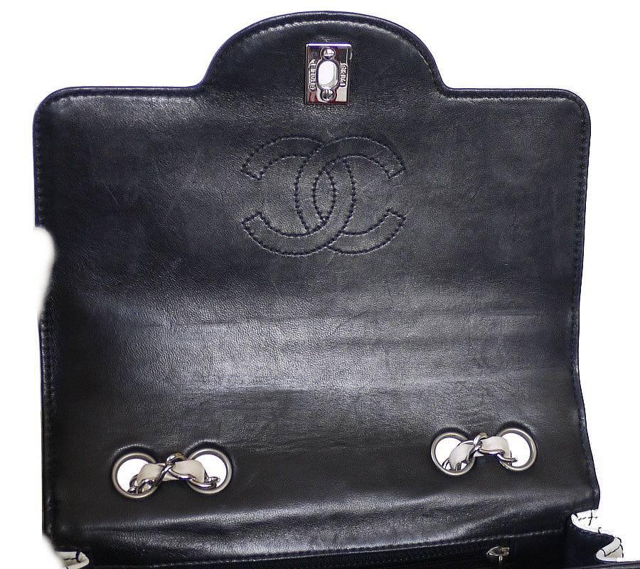 Vintage Chanel Bicolor Classic Flap Crossbody Shoulder Bag 1