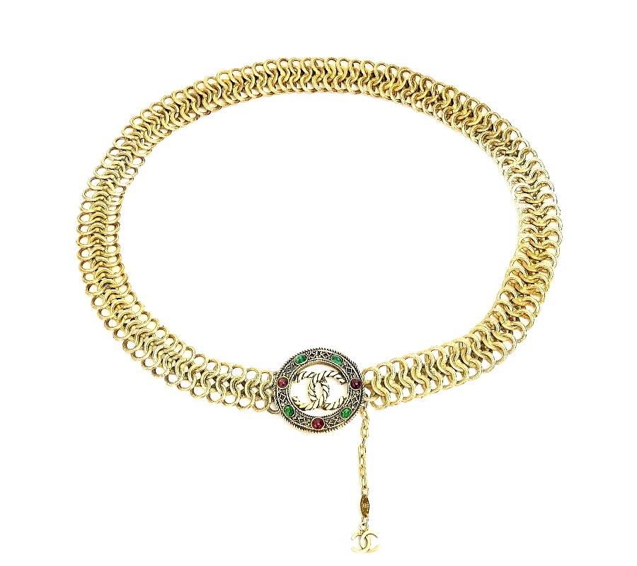 1980s Vintage Chanel Gripoix Chain Belt, Necklace Very Rare 2
