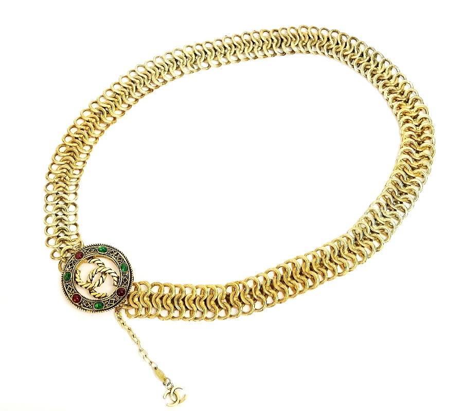 1980s Vintage Chanel Gripoix Chain Belt, Necklace Very Rare 3