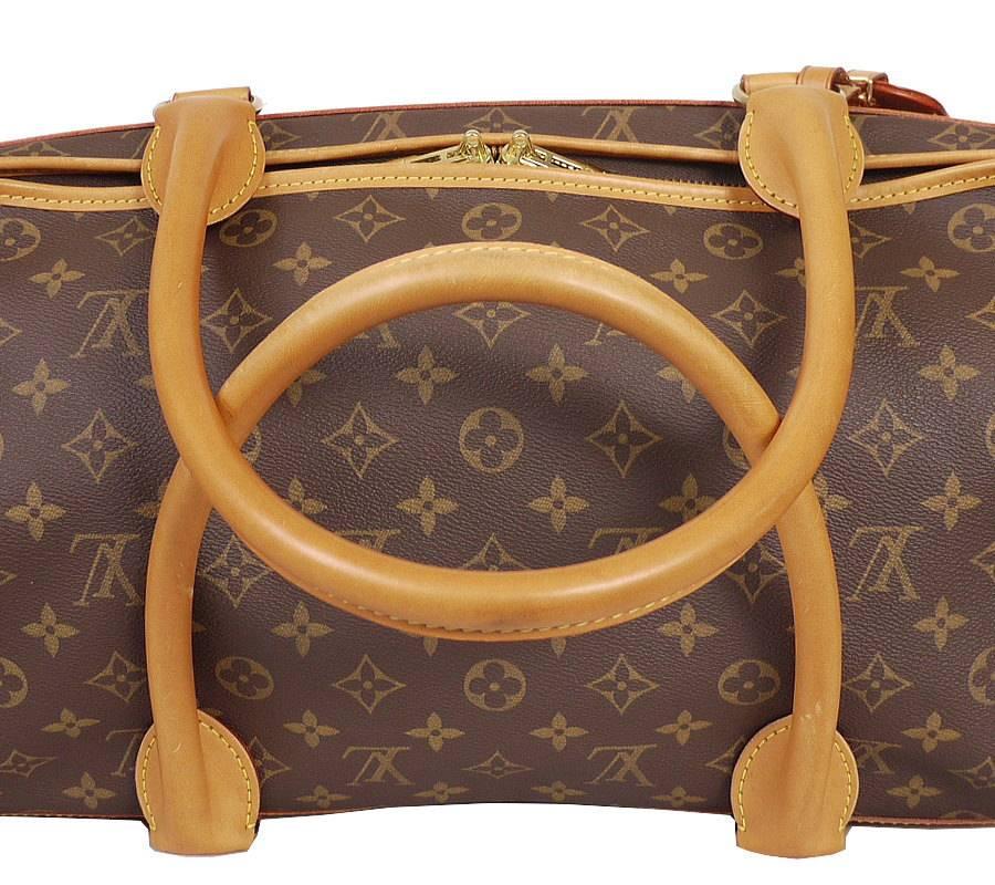 Brown Louis Vuitton Monogram Dog, Pet Carrier 50