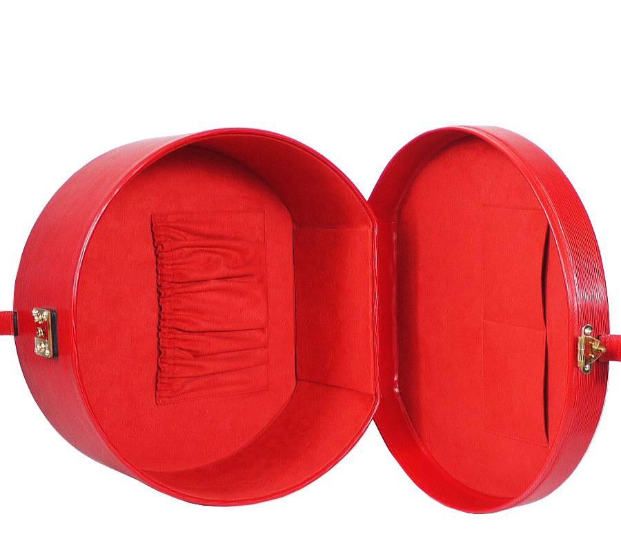 Louis Vuitton Red Epi Boite Chapeaux Hat Box 40 Rare 2