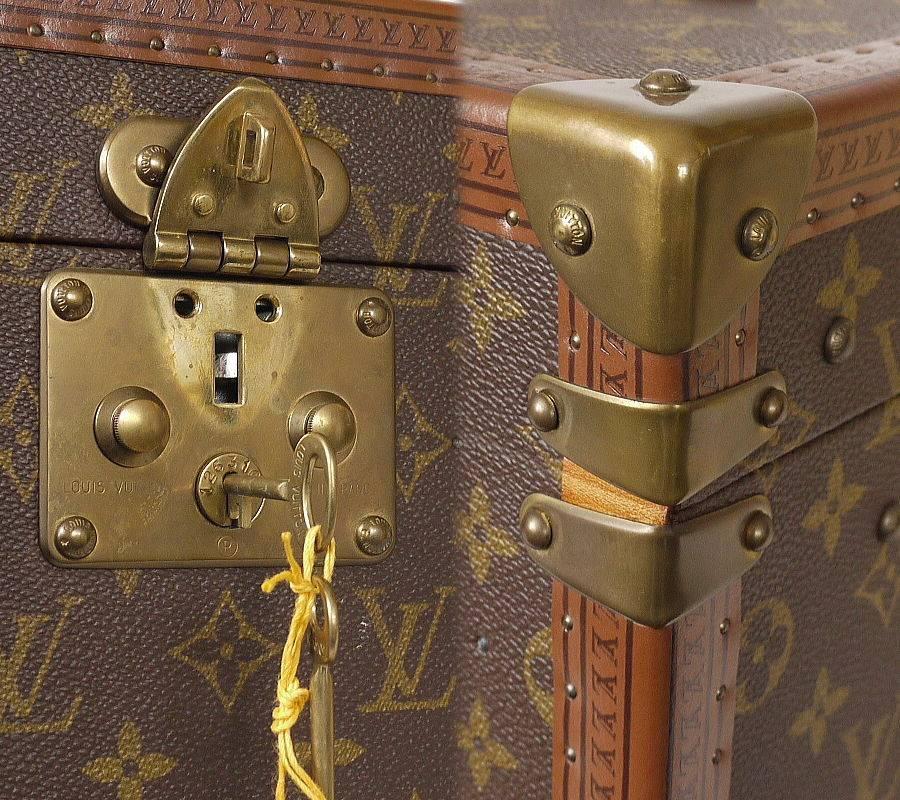 Brown Louis Vuitton Monogram Toiletry Case Travel Trunk